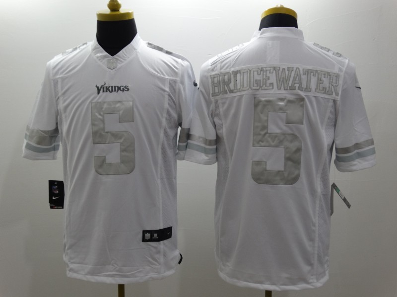 Men's Minnesota Vikings Teddy Bridgewater #5 White Jersey